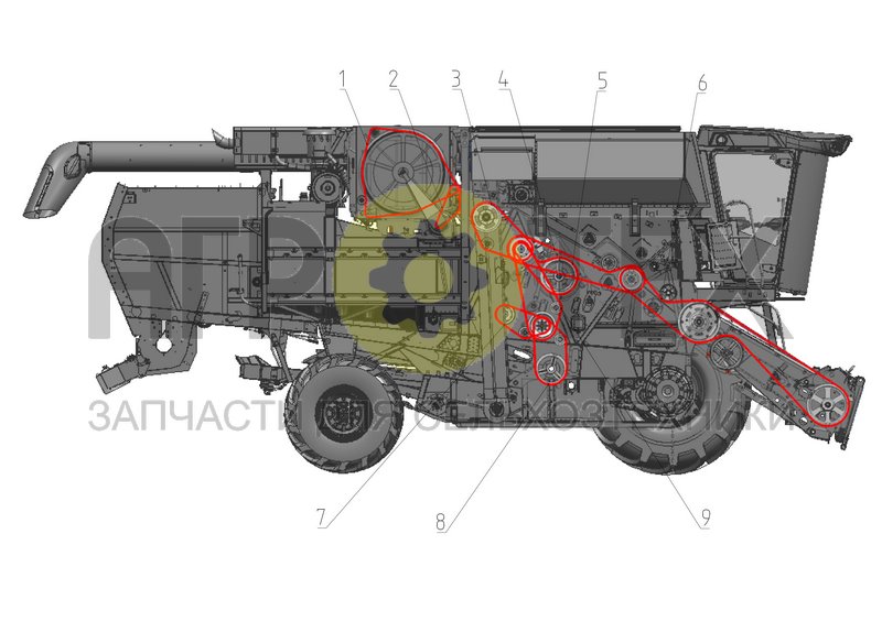 Ремни и цепи (161.28.00.000Ф) (№14 на схеме)